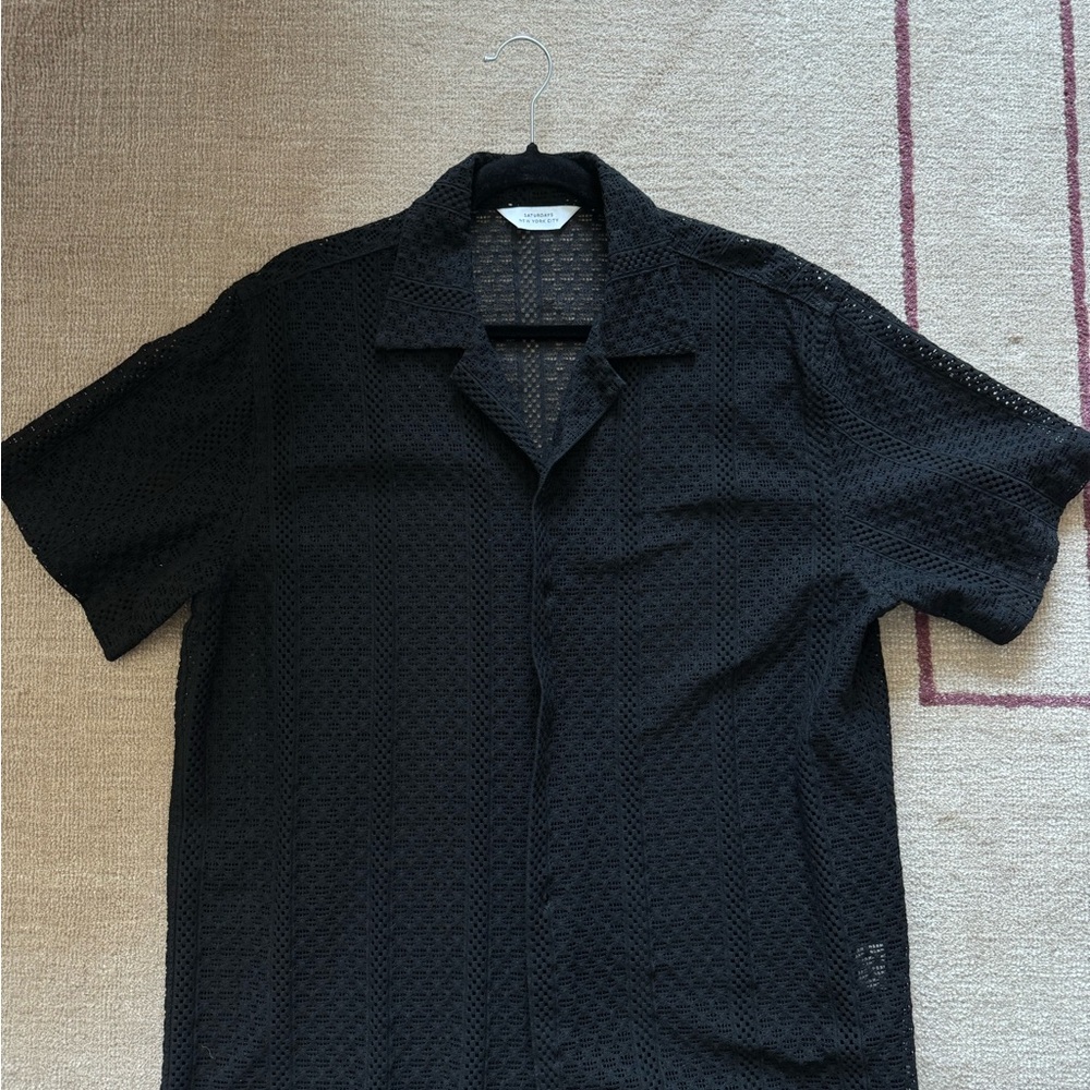 Saturdays NYC Canty Cotton Lace Shirt